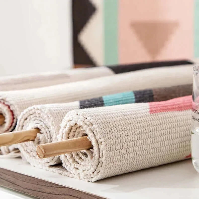 Macrame Hängender Baumwollteppich