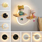 Moderne LED Wandleuchte mit USB-Ladeanschlussregal - Stilvolle Schlafzimmer-Nachtlichtleuchte mit Schalter