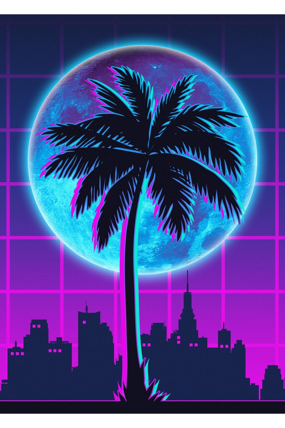 Nacht Stadtansicht Poster