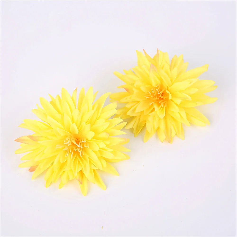 Frendorf | 10 Stück Künstliche Chrysantheme Blumen Köpfe – Seidenfake Blumen für Hochzeiten, Partys, Dekorationen, Sträuße und Girlanden Zubehör