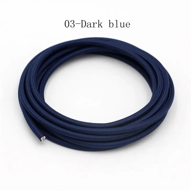 Frendorf | 2 Kern Vintage Textilstoff Elektrische Draht – Geflochtener Flex-Kabel für Beleuchtung (2m, 3m, 5m, 10m)