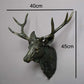 Faux Hirschkopf, Faux-Taxidermie Tierkopf Wanddekoration Handgemachte Bauernhausdekoration Harz Heimdekorationszubehör Modern für die Wand