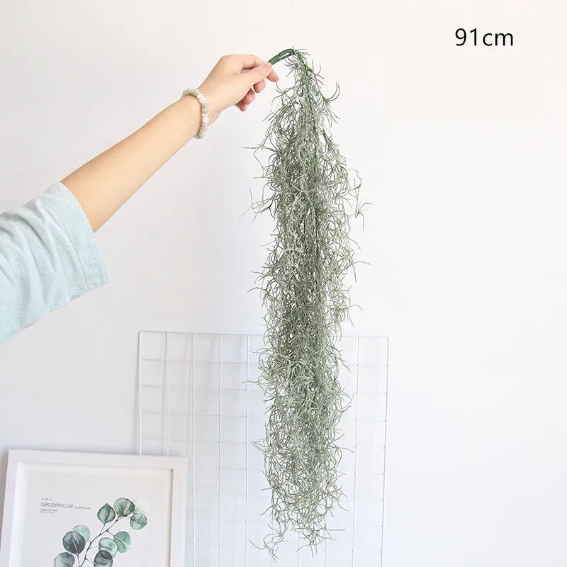 Frendorf | 107cm Künstliche Hängende Weinreben Gras – Lange Luftgras Kunststoffpflanze für Zuhause, Hochzeit, Party und Wanddekoration im Freien