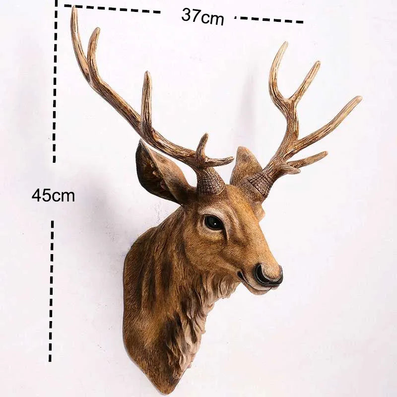 Faux Rehkörper, Faux Taxidermie Tierkopf Wanddekoration Handgemachte Bauernhausdekoration Harz Wohnaccessoires Modern für die Wand