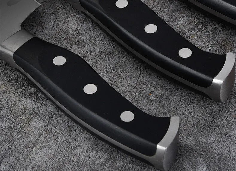 Frendorf | Küchenchefmesser - Santokumesser - Vielzweck-Edelstahlklinge mit Granton-Kanten - Perfekt zum Schneiden, Würfeln und Hacken - Ergonomischer Griff für bequemen Halt - Ideal für Fleisch, Fisch und Gemüse
