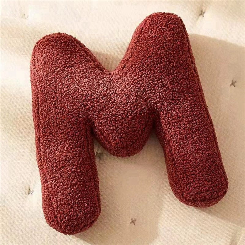 PlushLetter Kissen - Weiches Buchstaben-Kissen für Schlafzimmer und Kinderzimmer