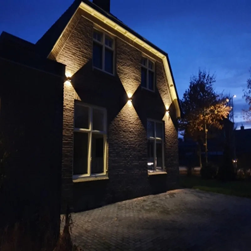 Frendorf | 12W LED Wandleuchte - IP65 wasserdichte moderne nordische Stil Wandleuchte für Außenbereich, Wohnzimmer, Veranda, Balkon und Garten – AC85-265V