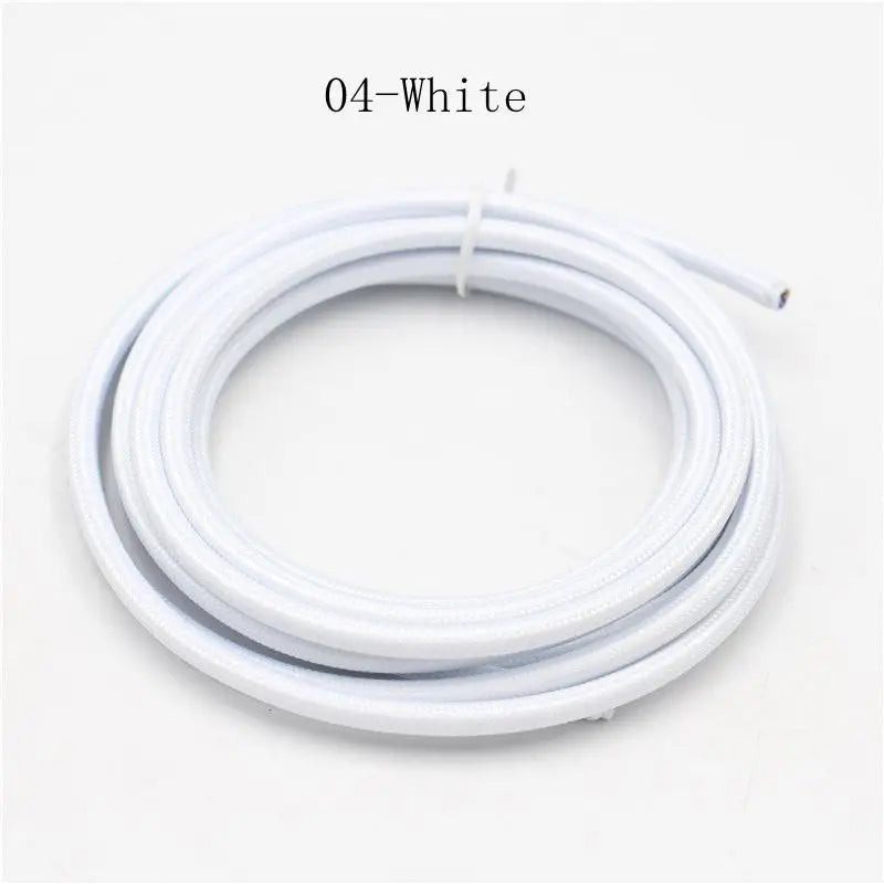 Frendorf | 2 Kern Vintage Textilstoff Elektrische Draht – Geflochtener Flex-Kabel für Beleuchtung (2m, 3m, 5m, 10m)