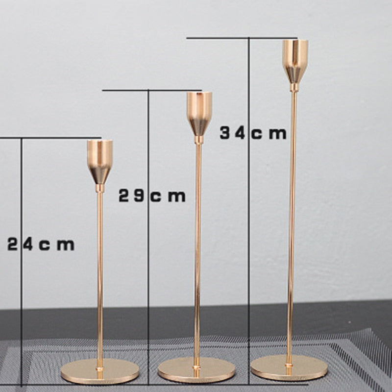 3er Set Metall Kerzenständer
