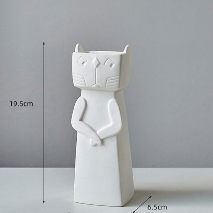 Katze Keramisch Kreative Vase