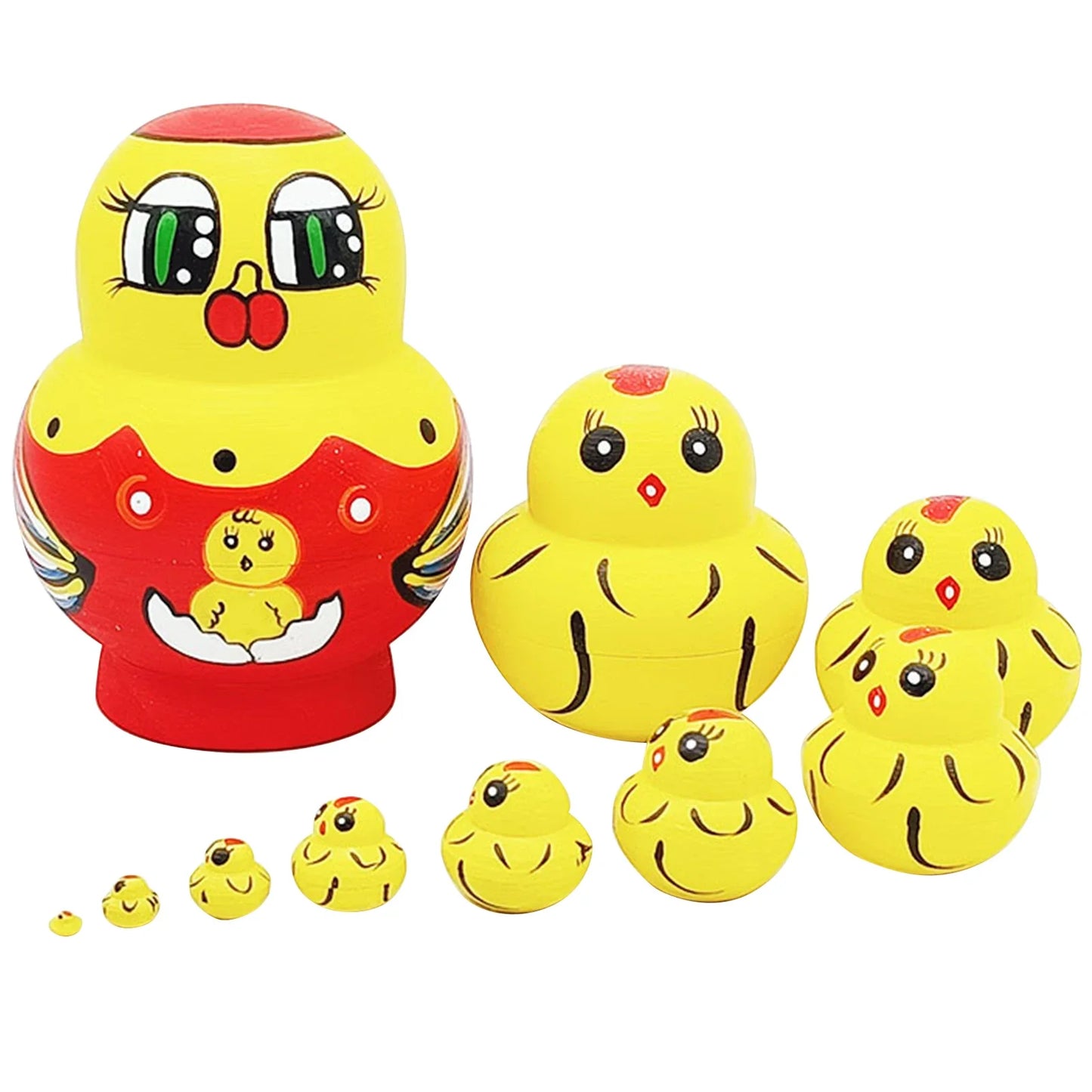 10 Stück/Set Holz Russische Matroschka Puppen