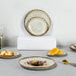 Frendorf | Elegante farbenglasierten Porzellan Royal Teller - klassische Keramikteller - Premium Party-Geschirr für Dining & Unterhaltung