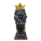 Goldene Krone Löwenkönig Statue