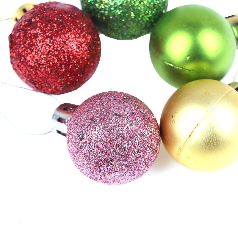 Frendorf | 3 Texturen 24 Stück Weihnachtsbaum Kugeln