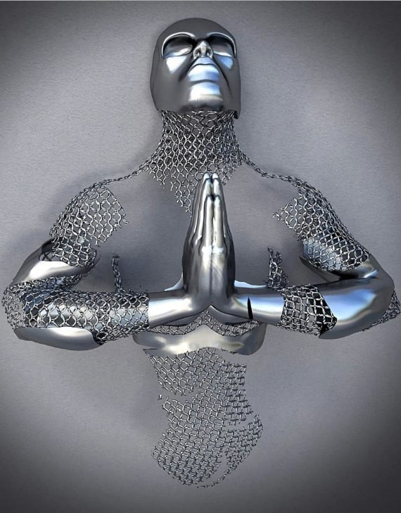 Metallfigur Statues Stile Abstraktes Leinwandgemälde Paare Wandkunst Liebes-Skulptur Poster Druck Wohnkultur Wohnzimmer Geschenke