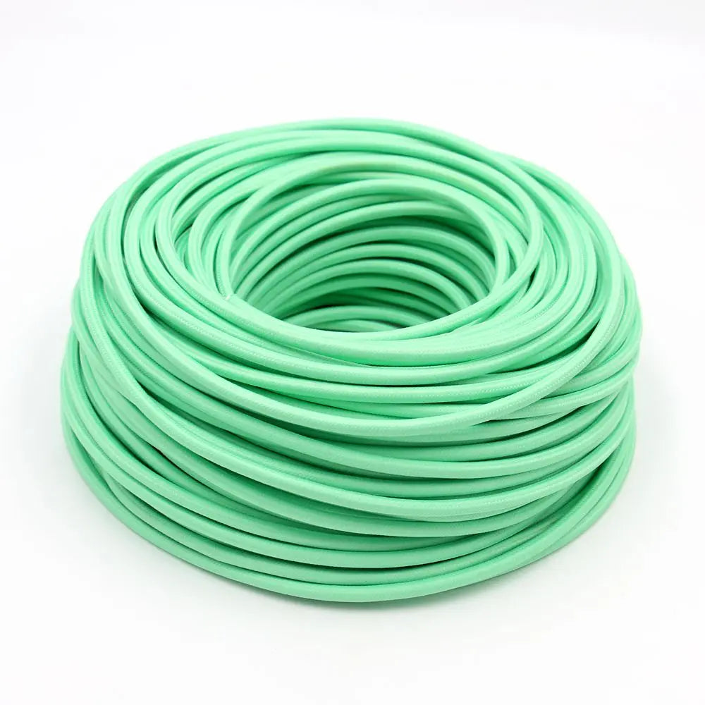 Frendorf | 3 Kern Vintage Textilkabel – Bunte Gewebte Stromkabel für Beleuchtungsprojekte (3m, 5m, 10m)