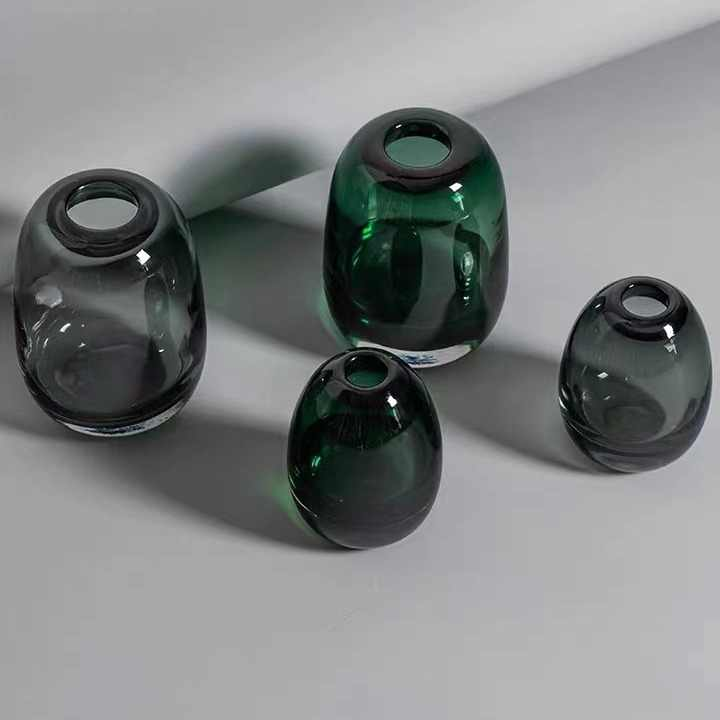 Frendorf | Schwarz Elegante Designer Zeitgenössische Mittelpunk Blume Elegante Glasvase