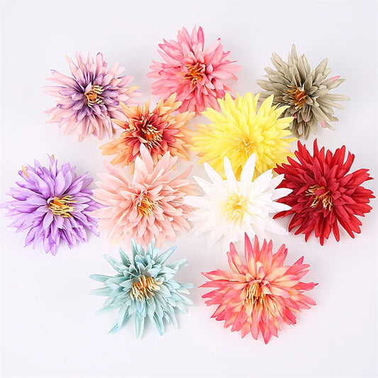 Frendorf | 10 Stück Künstliche Chrysantheme Blumen Köpfe – Seidenfake Blumen für Hochzeiten, Partys, Dekorationen, Sträuße und Girlanden Zubehör