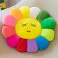 Farbenfrohes Sonnenblumen-Plüschbequemsitzkissen