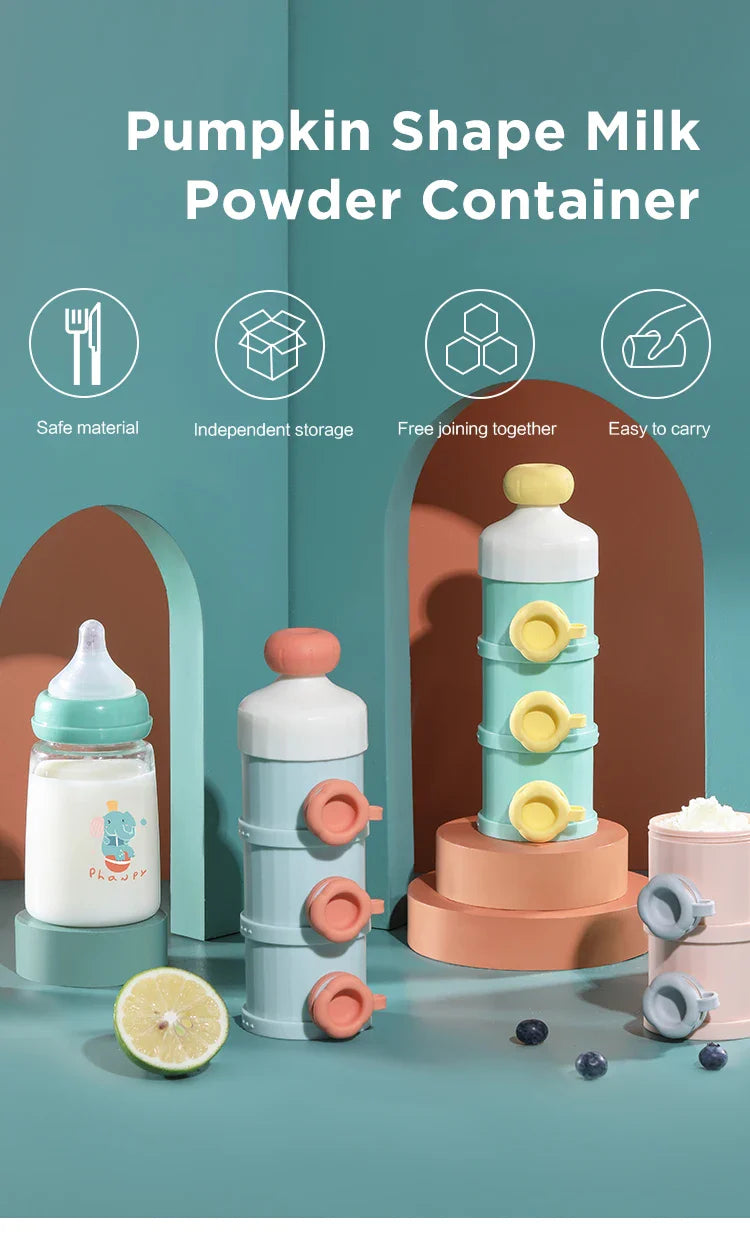 Frendorf | Babypulver-Spender – Tragbarer Milchpulverbehälter & Snackbox für unterwegs