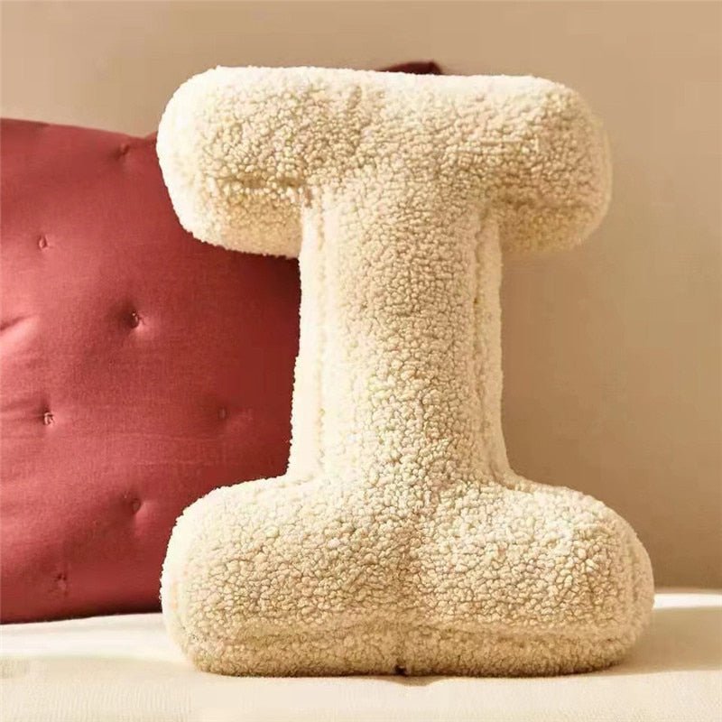 PlushLetter Kissen - Weiches Buchstaben-Kissen für Schlafzimmer und Kinderzimmer