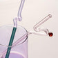 Frendorf | GlassLuxe Twist Glasstrohhalm Set | Bunte Trinkhalme | Nachhaltig & Wiederverwendbar | Für Cocktails & Smoothies