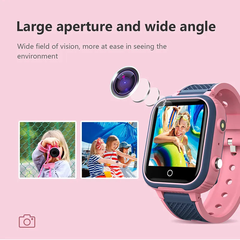LT21 4G Kinder Smartwatch mit GPS, WiFi, Videoanruf, SOS, IP67 wasserdicht - Kindersicherheitstracker und Standortüberwachungs-Handy-Uhr