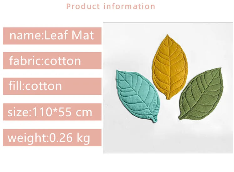 Frendorf | Baby Spielmatte – Blattform, Weich & Komfortabel