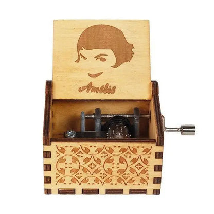 Neueste Design Anime Howl's Moving Castle Musikthema Antik geschnitzte Holz Handkurbel Musikbox Kinderspielzeug Weihnachtsgeschenk