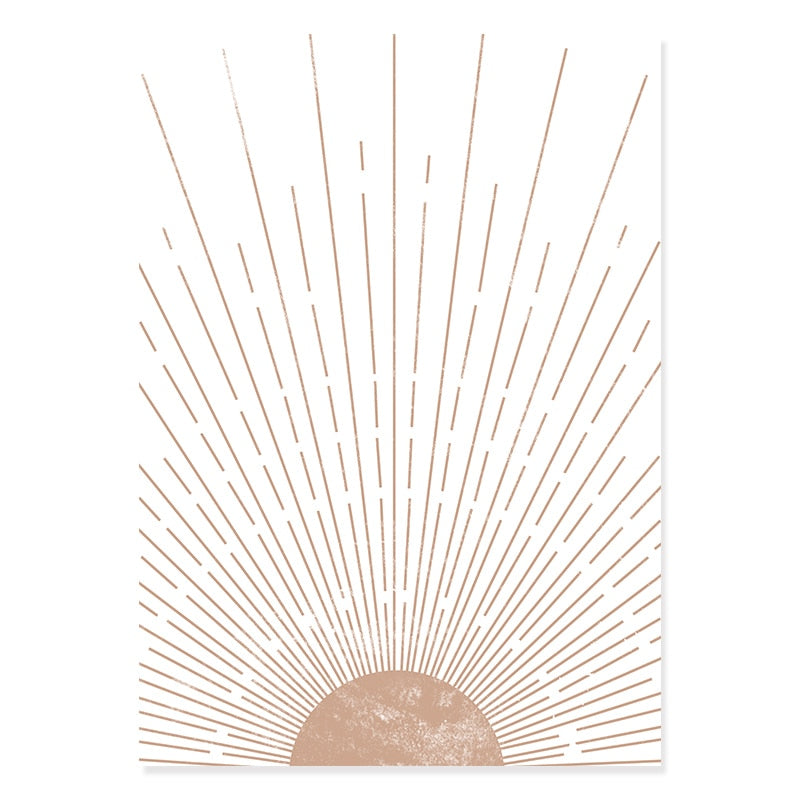 Abstrakte Beige Wandkunst Leinwanddrucke