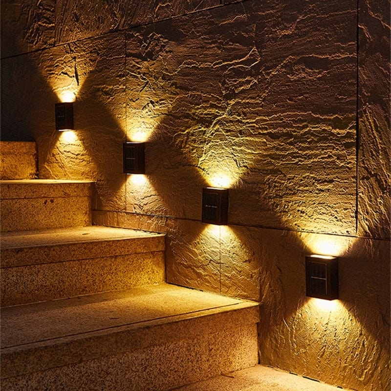 Frendorf | SolarBright LED-Terrassen-Wandleuchte | Solarbetrieben | Außenbeleuchtung | Wetterfest | Modernes Design