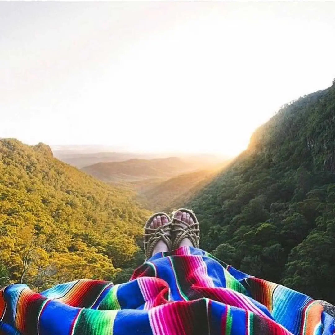 Boho Vibrant Mexikanische Serape Decke