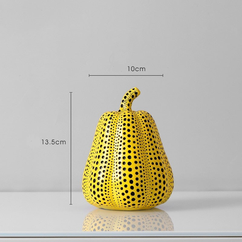 Kusama Yayoi Stil Kürbis Skulpturen
