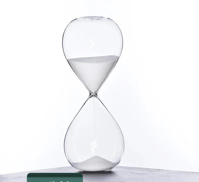 Glas Sanduhr Timer | Stilvolle Dekoration mit 5/10/30/60 Minuten Zeitangabe