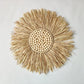 Raffia-gewebter Spiegel