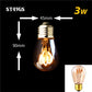 Dimmable Vintage LED-Birne (3W, E27-Basis) - Goldspiral-Glühfaden für Kronleuchter & dekorative Beleuchtung