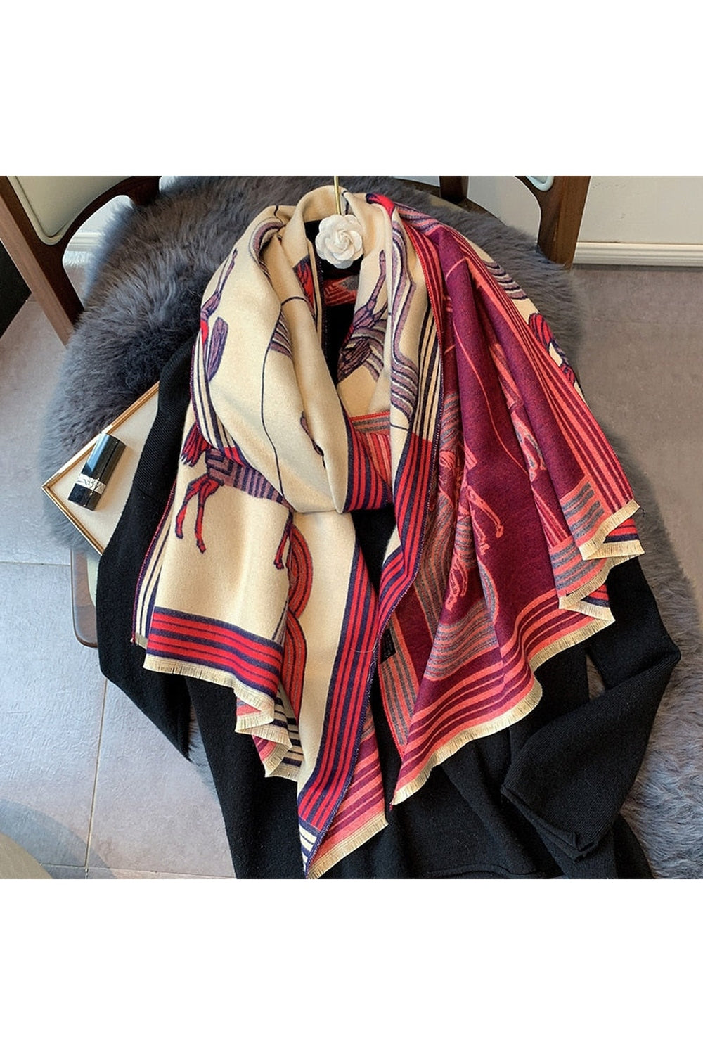 Herbstdekoration Cashmere Luxus Schals
