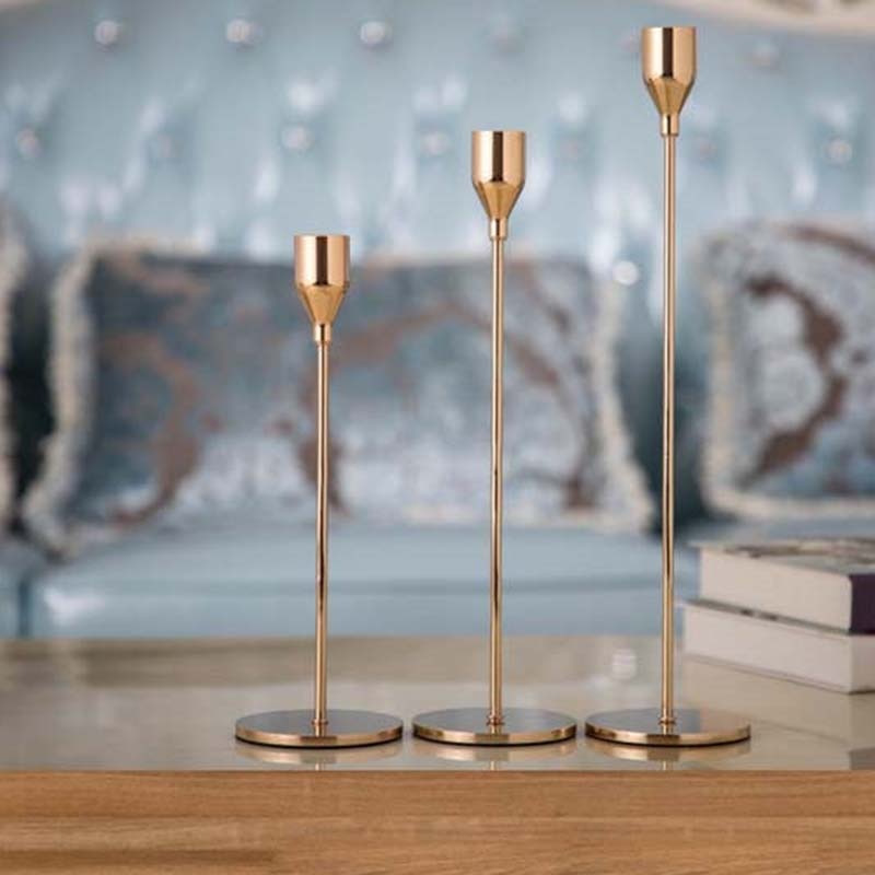 3er Set Metall Kerzenständer