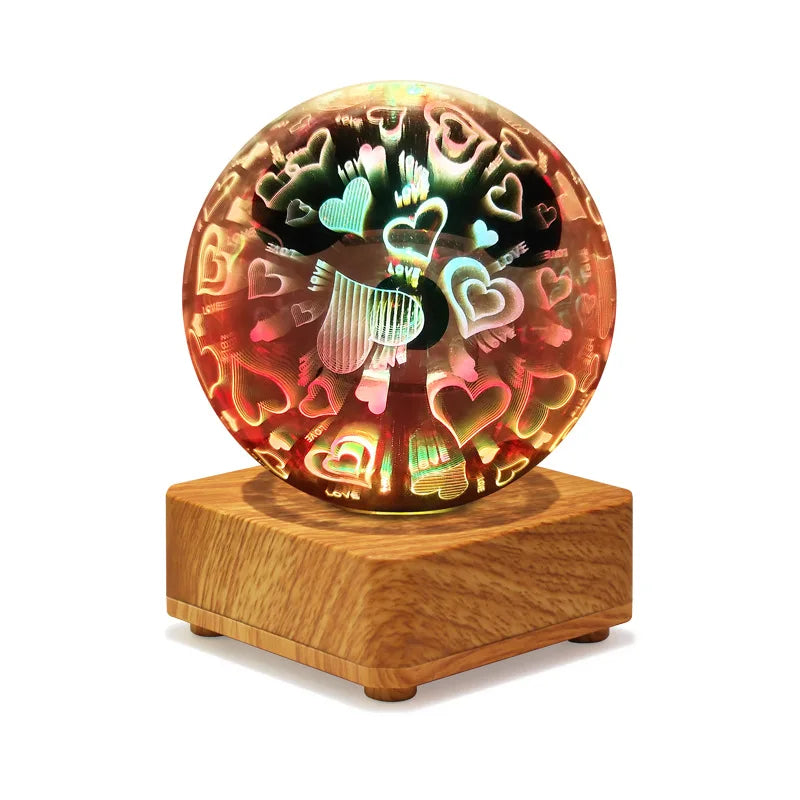 Night Light Starry Sky Star Heart Colorful Atmosphere Multiple USB Table Desk Lamp Ball Home Bedroom Decoration Christmas Gift