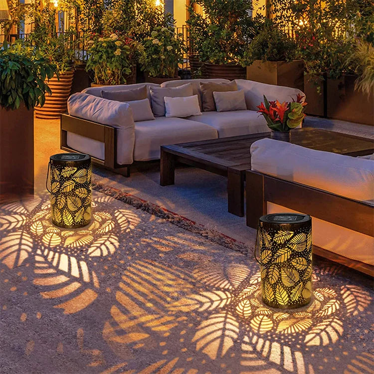 Frendorf | LumaLeaf Leuchtendes Blatt Laterne | Dekolicht | LED Gartenlampe | Außenbeleuchtung | Stimmungslicht für Garten & Terrasse