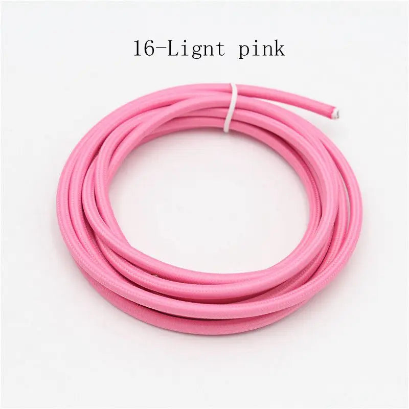 Frendorf | 2 Kern Vintage Textilstoff Elektrische Draht – Geflochtener Flex-Kabel für Beleuchtung (2m, 3m, 5m, 10m)