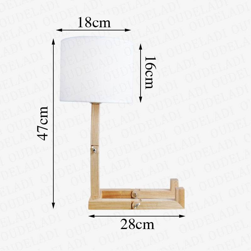 Robot Form Holz Tischlampe