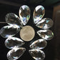 10PCS 28mm Tropfen Kristalle Prismen Sonnenfänger Klarglas Kronleuchter Kristallteile DIY Hängendes Anhänger Schmuck Spacer Facettiert
