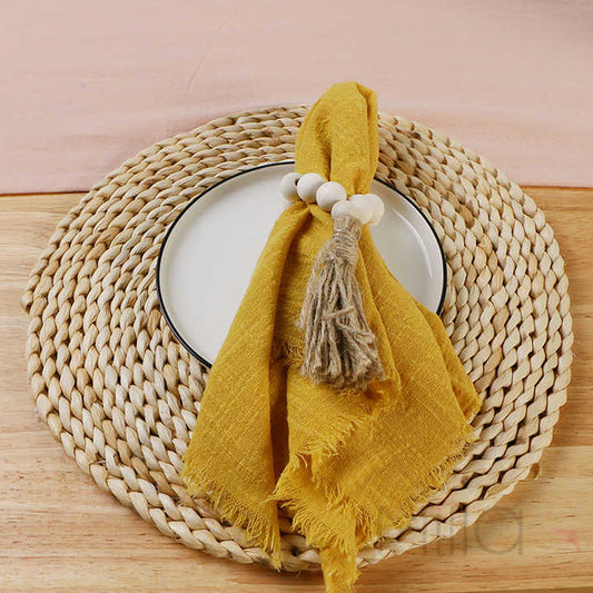 Frendorf | 100% Baumwolle Pastoral Serviette 42x42cm Golden Gelb