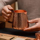 500 ml reines Kupfer Latte Kanne Milchkännchen Wassertöpfe Wasserkocher Hammer Handwerk Trinkgeschirr Geschirr
