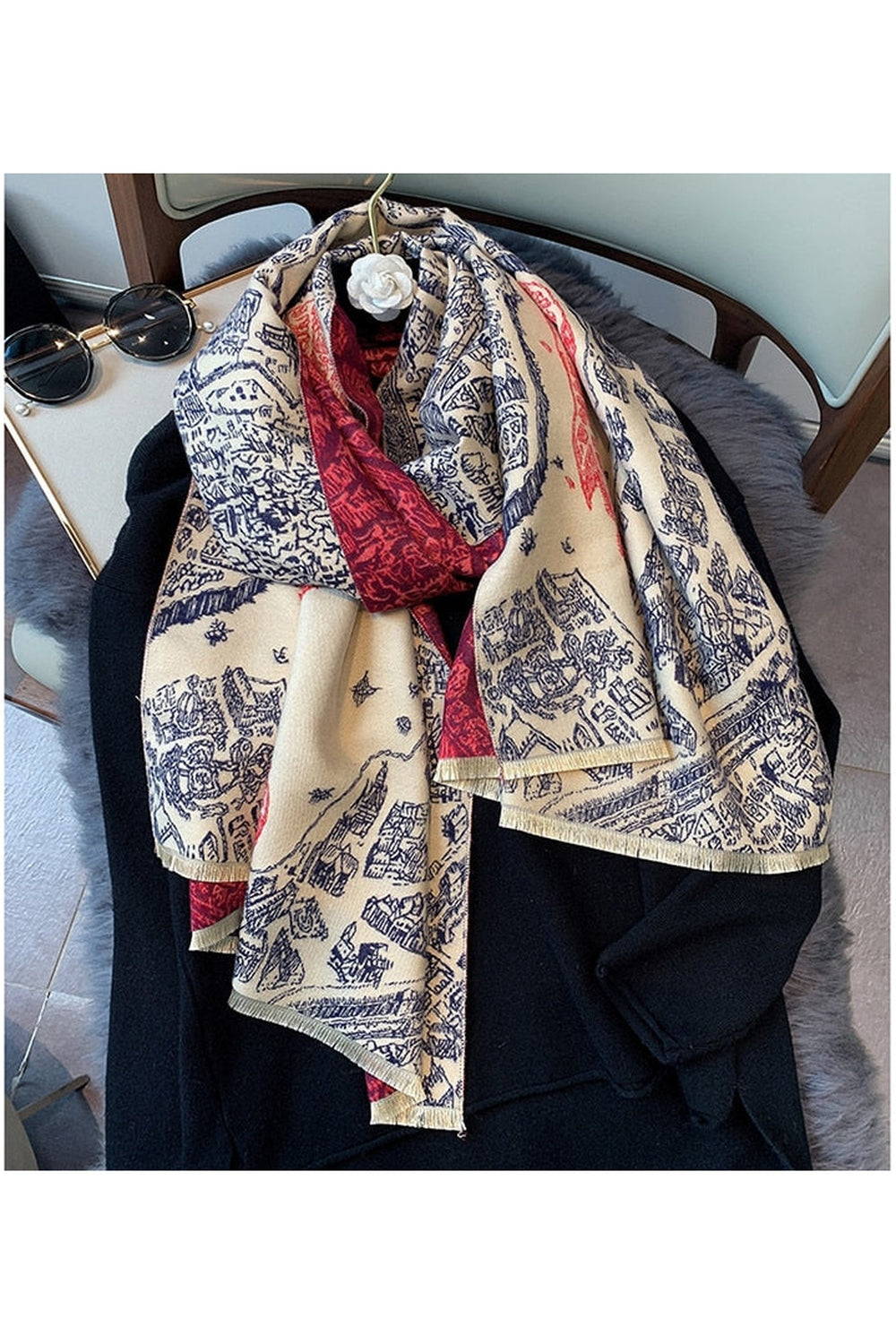 Herbstdekoration Cashmere Luxus Schals