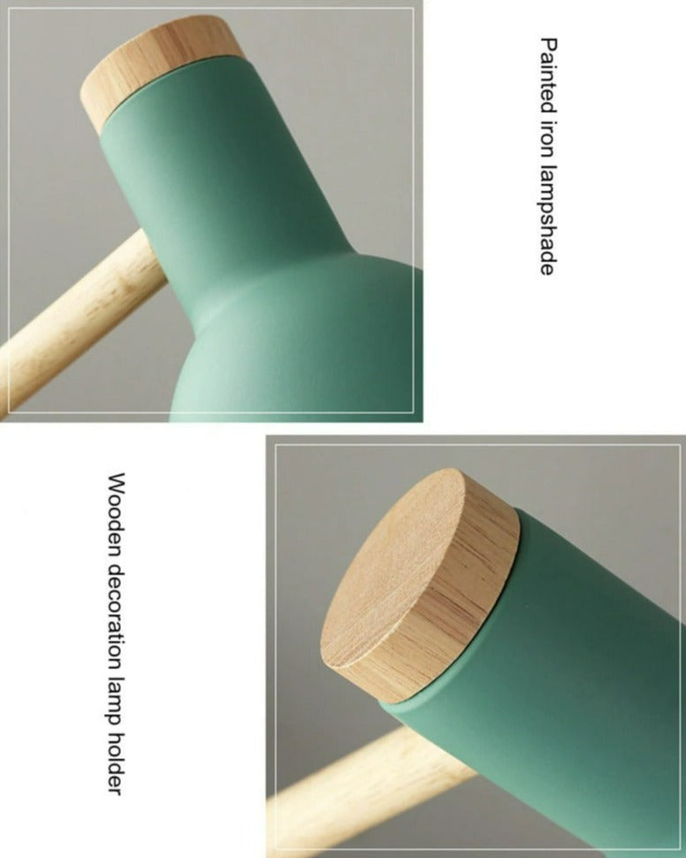 LuminoShade – Moderne Schreibtischlampe aus Holz im skandinavischen Stil
