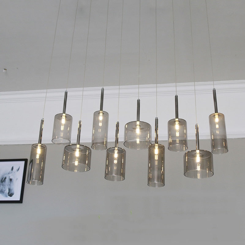 Frendorf | AuraGlas Elegante Glas-Deckenleuchte | Esszimmerlampe | Zeitloses Design | Stimmungsvolle Beleuchtung