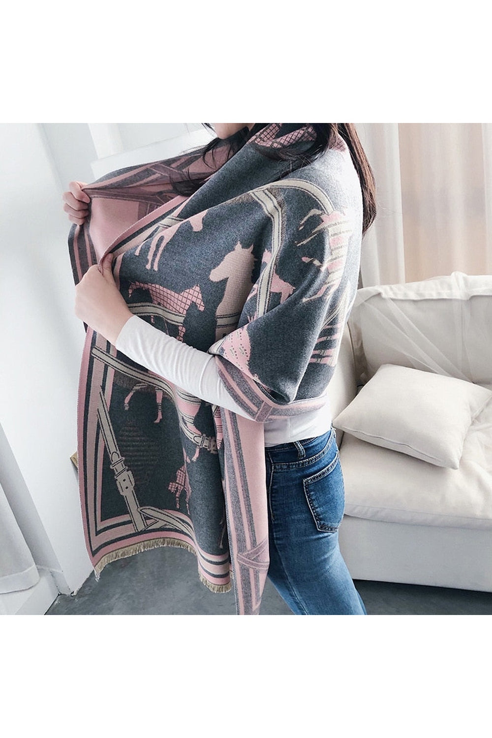 Herbstdekoration Cashmere Luxus Schals