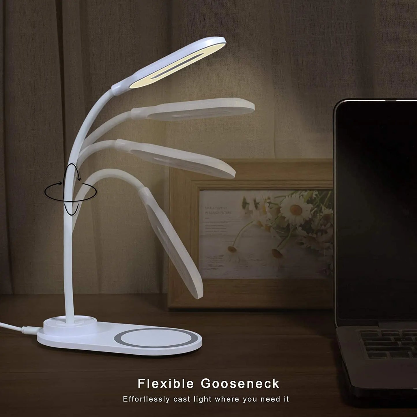 Drahtlose Schnelllade-Tischlampe - Schnelles drahtloses Ladegerät für iPhone & Samsung